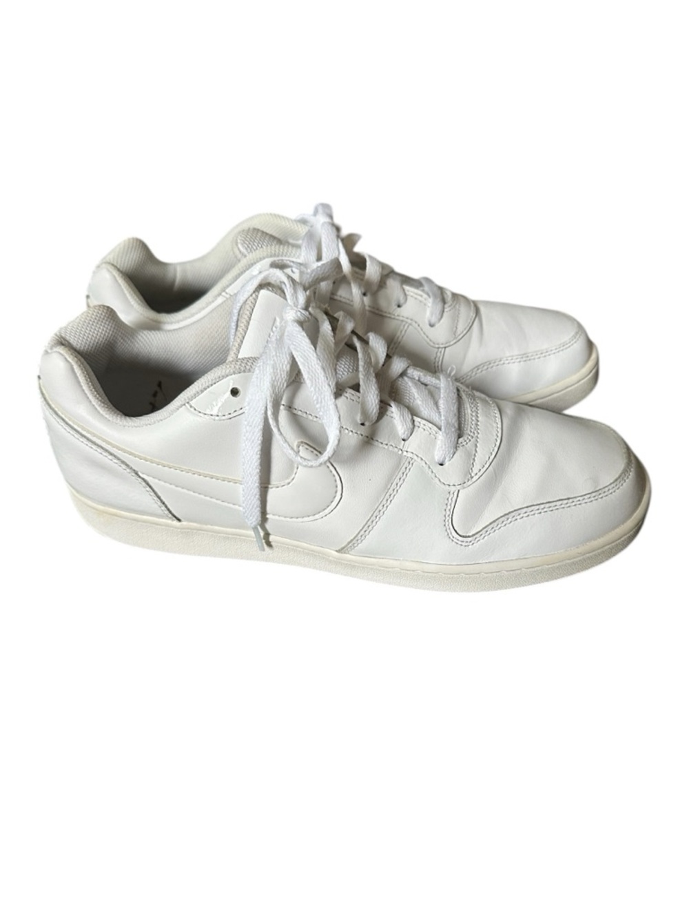 Nike Men’s White Leather Low-Top Sneakers